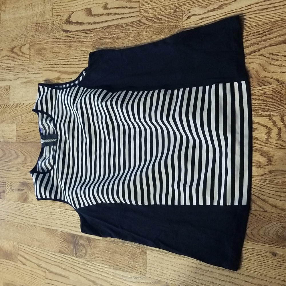 (M) Striped Tank Top Lightweight Outdoor Vacation Beach Resortwear Coastal